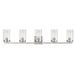 Maxim - 12405CLSN - Five Light Bath Vanity - Pinn - Satin Nickel