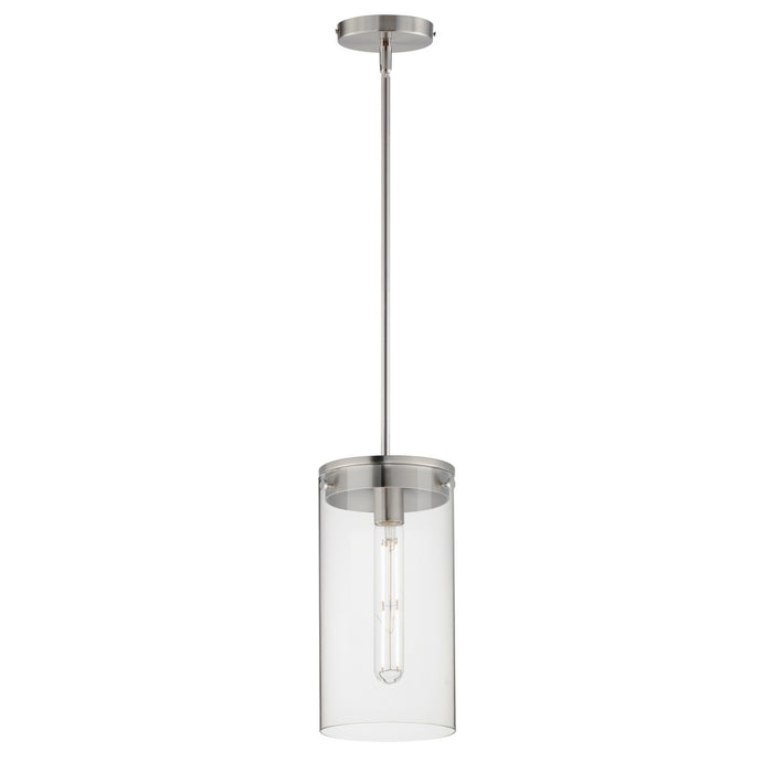 Maxim - 12408CLSN - One Light Pendant - Pinn - Satin Nickel