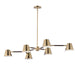 Maxim - 25176DBZHR - LED Chandelier - Carlo - Dark Bronze, Leather, Heritage Brass