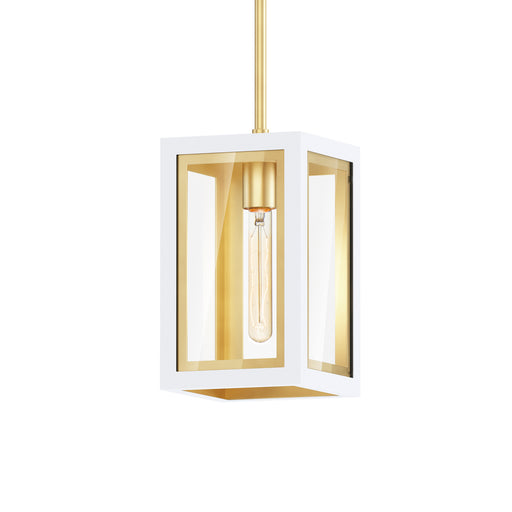 Maxim - 30051CLWTGLD - One Light Outdoor Pendant - Neoclass - White/Gold
