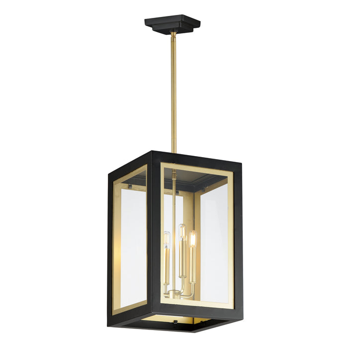 Maxim - 30058CLBKGLD - Four Light Outdoor Pendant - Neoclass - Black / Gold