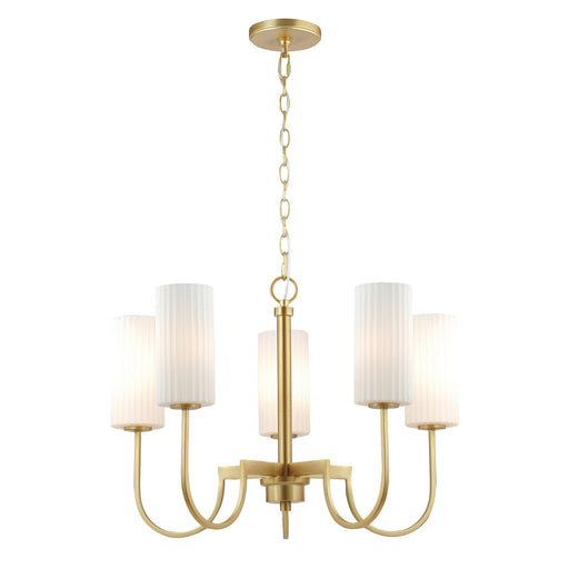 Maxim - 32005SWSBR - Five Light Chandelier - Town and Country - Satin Brass