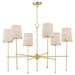 Maxim - 32366WTSBR - Six Light Chandelier - Huntington - Satin Brass