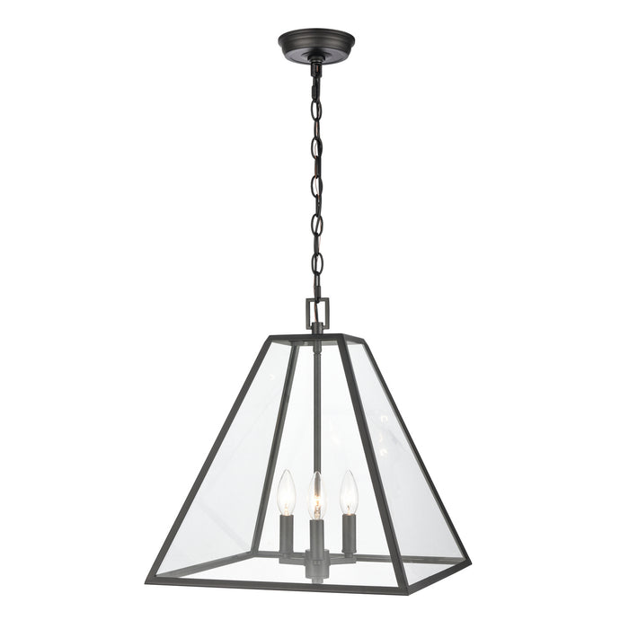 ELK Home - 68205/3 - Three Light Pendant - Tangent - Matte Black