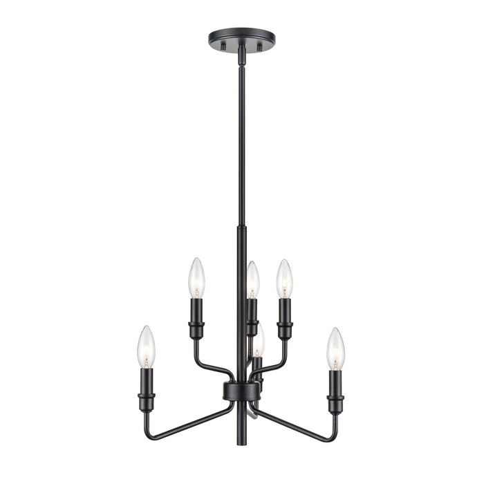 ELK Home - 81518/3+3 - Six Light Chandelier - Saginaw - Matte Black