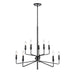 ELK Home - 81519/5+5 - Ten Light Chandelier - Saginaw - Matte Black