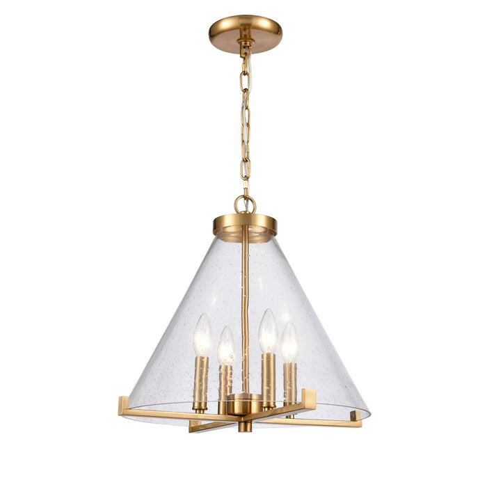 ELK Home - D4467 - Four Light Pendant - The Holding - Satin Brass