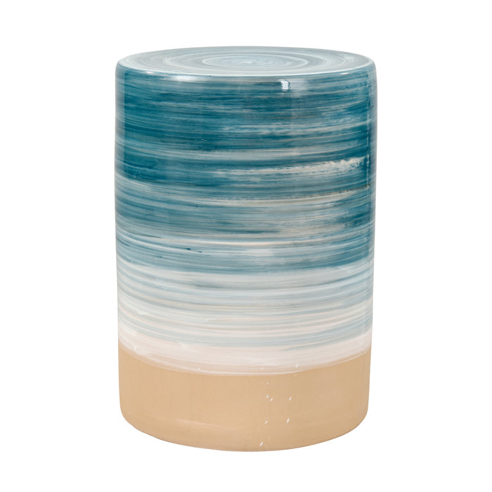 ELK Home - S0015-8113 - Accent Stool - Roe Bay - Blue Glazed