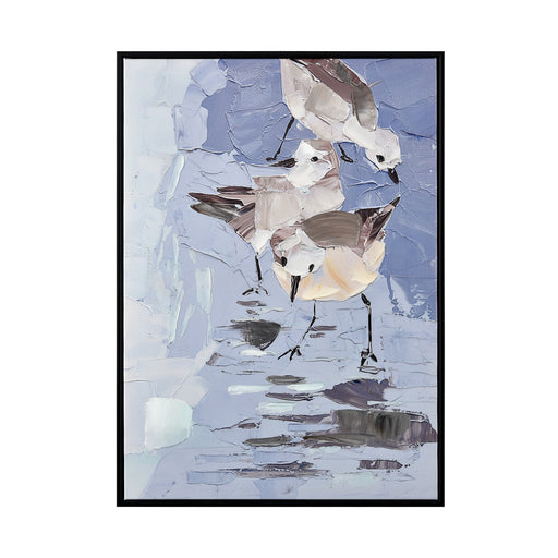 ELK Home - S0017-10704 - Framed Wall Art - Seagull Abstract - Blue