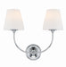 Crystorama - 2442-OP-CH - Two Light Wall Sconce - Sylvan - Polished Chrome