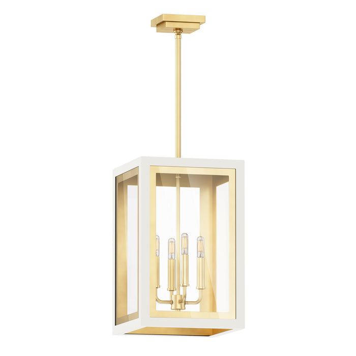 Maxim - 30058CLWTGLD - Four Light Outdoor Pendant - Neoclass - White/Gold