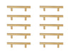 Elegant Lighting - PL400-3-BR-10PK - Bar Pull Multipack (set of 10) - Quinn - Brass