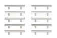 Elegant Lighting - PL400-3-NK-10PK - Bar Pull Multipack (set of 10) - Quinn - Brushed Nickel