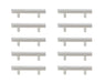 Elegant Lighting - PL402-3-NK-10PK - Bar Pull Multipack (set of 10) - Dior - Brushed Nickel