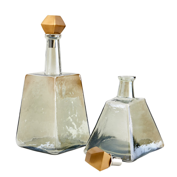 Arteriors - 6956 - Decanters, Set of 2 - Preston - Smoke