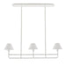 Arteriors - 84074 - Three Light Chandelier - Remy - White Gesso