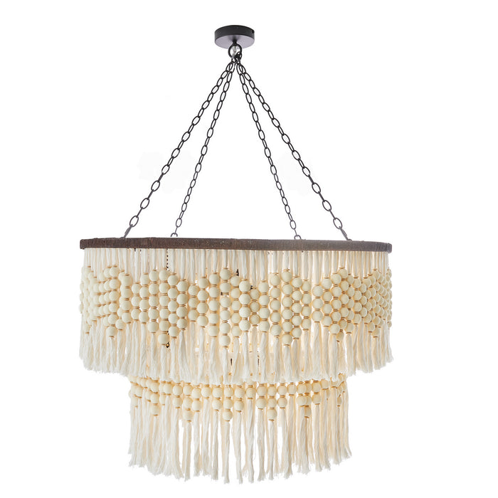 Arteriors - 85030 - Eight Light Chandelier - Pippa - Ivory