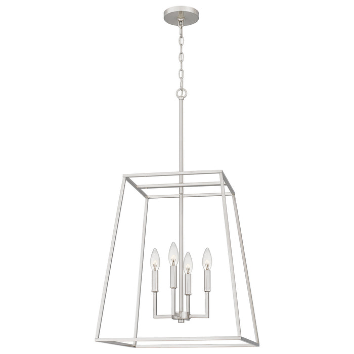 Quoizel - PRC2818BN - Four Light Pendant - Prescott - Brushed Nickel