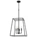 Quoizel - PRC2818MBK - Four Light Pendant - Prescott - Matte Black