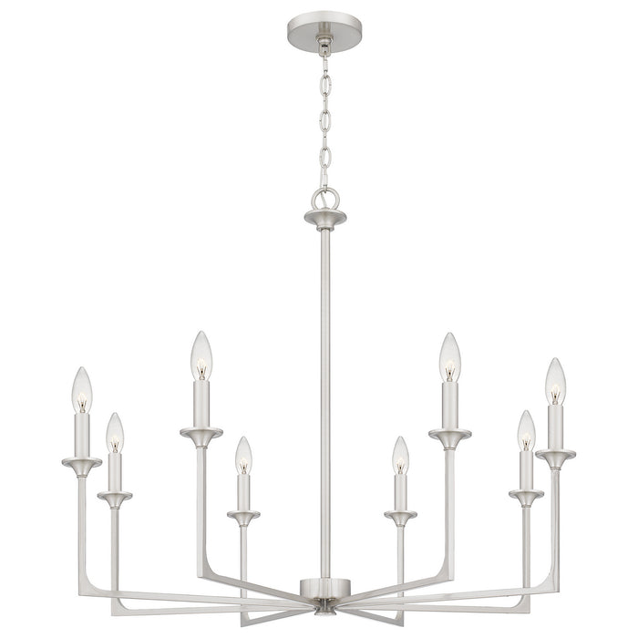 Quoizel - PRC5032BN - Eight Light Chandelier - Prescott - Brushed Nickel