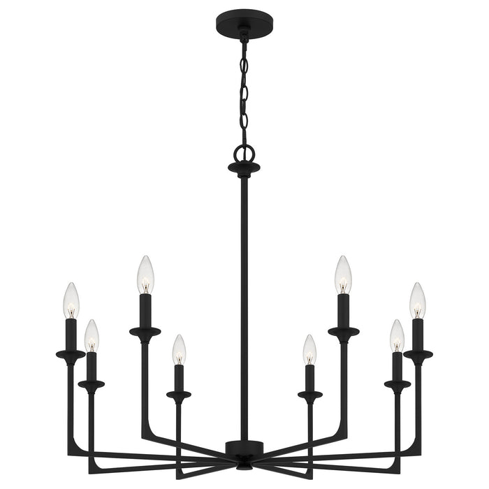 Quoizel - PRC5032MBK - Eight Light Chandelier - Prescott - Matte Black