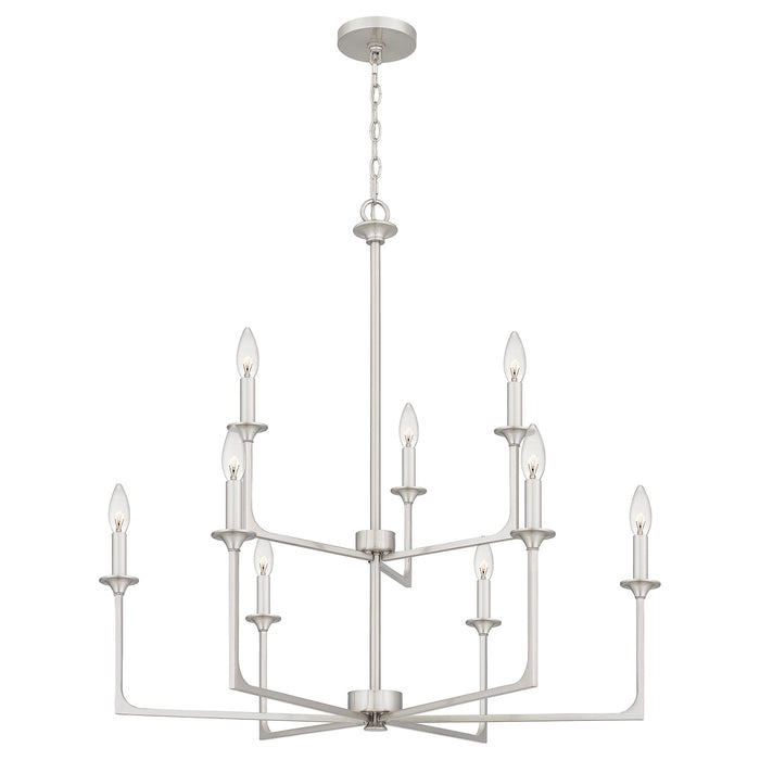 Quoizel - PRC5232BN - Nine Light Chandelier - Prescott - Brushed Nickel