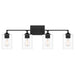 Quoizel - PRC8633MBK - Four Light Bath - Prescott - Matte Black