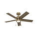 Hunter - 51706 - 44"Ceiling Fan - Erling - Luxe Gold