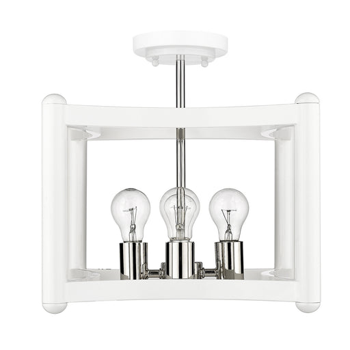 Acclaim Lighting - IN20040WH - Four Light Pendant - Coyle - White with Polished Nickel Cluster