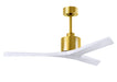 Matthews Fan Company - MW-BRBR-MWH-52 - 52"Ceiling Fan - Mollywood - Brushed Brass