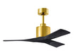Matthews Fan Company - NK-BRBR-BK-42 - 42"Ceiling Fan - Nan - Brushed Brass