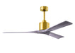Matthews Fan Company - NK-BRBR-BW-60 - 60"Ceiling Fan - Nan - Brushed Brass