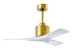 Matthews Fan Company - NK-BRBR-MWH-42 - 42"Ceiling Fan - Nan - Brushed Brass