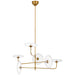 Visual Comfort Signature - S 5692HAB-CG - LED Chandelier - Calvino - Hand-Rubbed Antique Brass