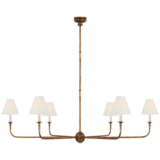 Visual Comfort Signature - TOB 5452AG-L - Six Light Chandelier - Piaf - Antique Gild
