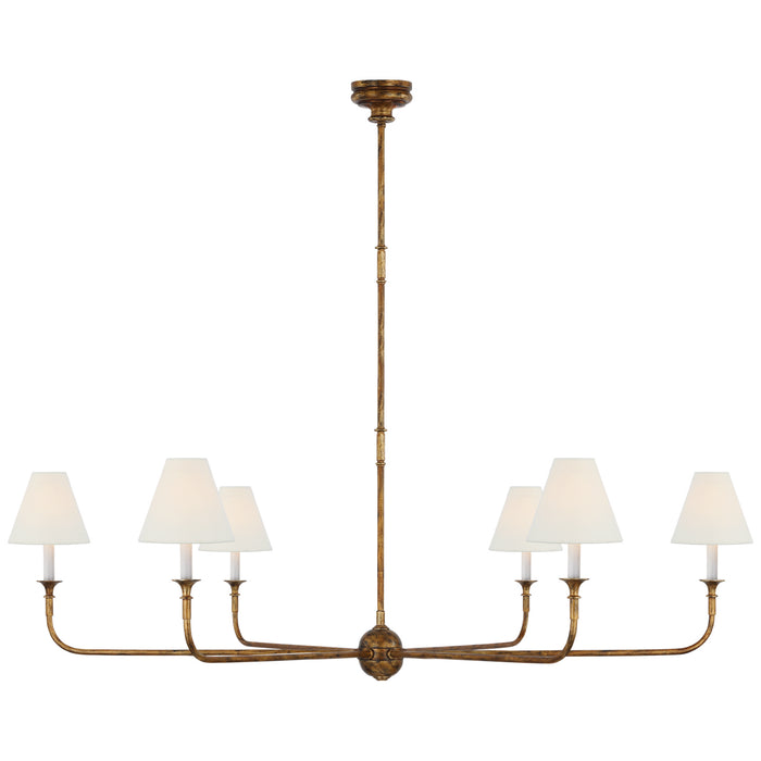 Visual Comfort Signature - TOB 5452AG-L - Six Light Chandelier - Piaf - Antique Gild