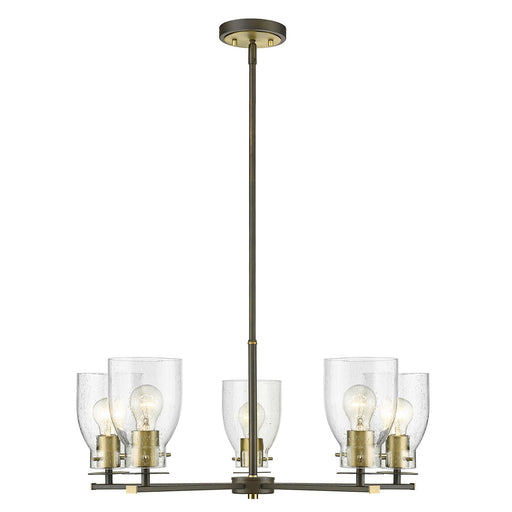 Acclaim Lighting - IN20002ORB - Five Light Chandelier - Shelby - Oil Rubbed Bronze and Antique Brass