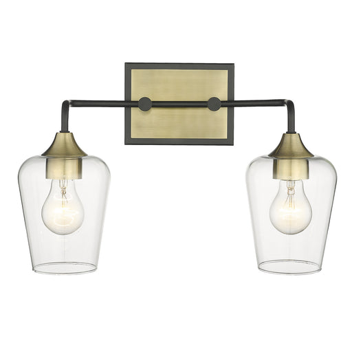 Acclaim Lighting - IN40081BK - Two Light Vanity - Gladys - Antique Brass and Black