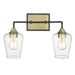 Acclaim Lighting - IN40081BK - Two Light Vanity - Gladys - Antique Brass and Black