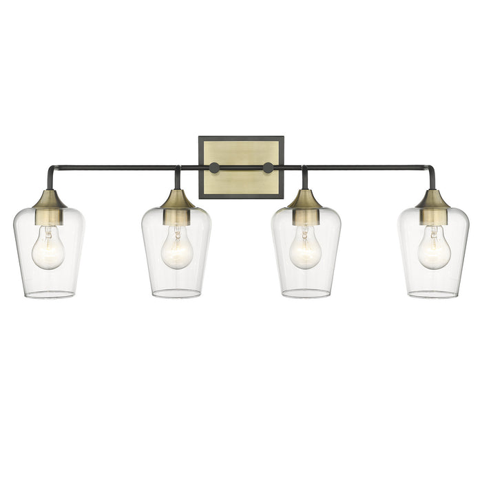 Acclaim Lighting - IN40083BK - Four Light Vanity - Gladys - Antique Brass and Black