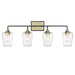 Acclaim Lighting - IN40083BK - Four Light Vanity - Gladys - Antique Brass and Black