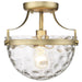 Acclaim Lighting - IN60099ATB - One Light Semi-Flush Mount - Quinn - Antique Brass