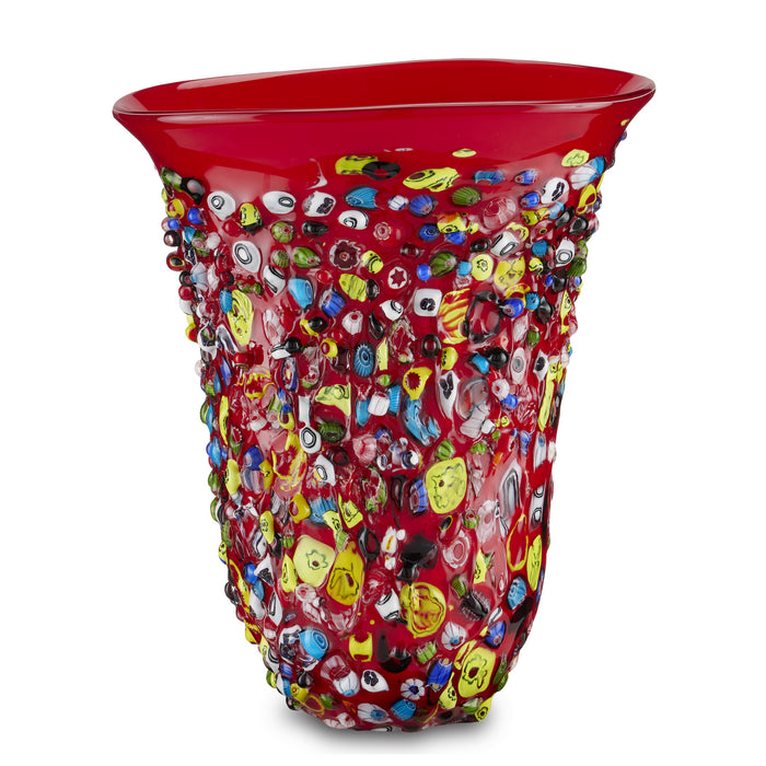 Currey and Company - 1200-0560 - Vase - Rosso - Red/Multicolor