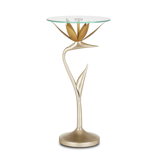 Currey and Company - 4000-0147 - Accent Table - Paradiso - Contemporary Silver Leaf/Contemporary Gold Leaf