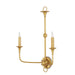 Currey and Company - 5000-0214 - Two Light Wall Sconce - Nottaway - Contemporary Gold Leaf