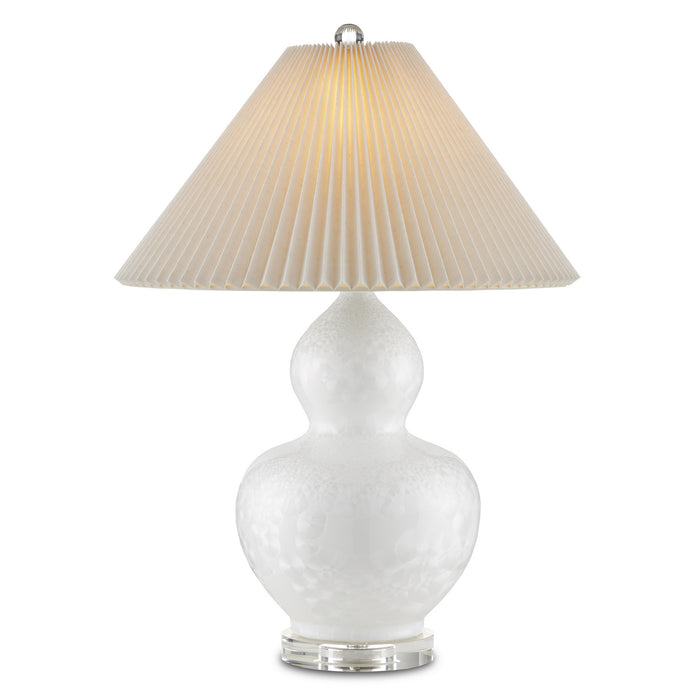 Currey and Company - 6000-0844 - One Light Table Lamp - Robineau - Off White/Clear