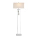 Currey and Company - 8000-0120 - One Light Floor Lamp - Vitale - Silver Leaf/Clear/Silver/White
