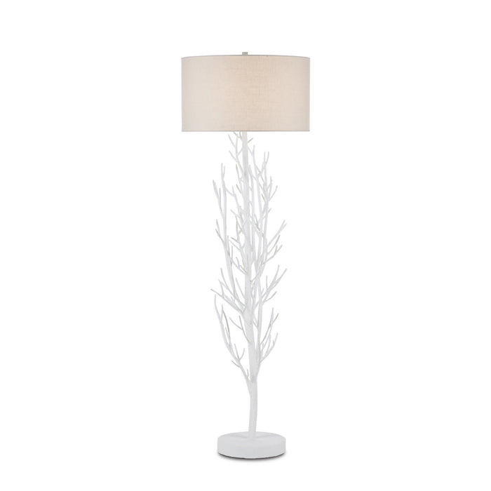 Currey and Company - 8000-0128 - One Light Floor Lamp - Twig - Gesso White