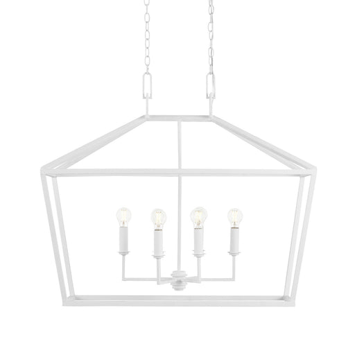 Currey and Company - 9000-0979 - Six Light Chandelier - Denison - Gesso White