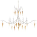 Currey and Company - 9000-0988 - Five Light Chandelier - Arcachon - Crushed Shell/Natural/Vanilla